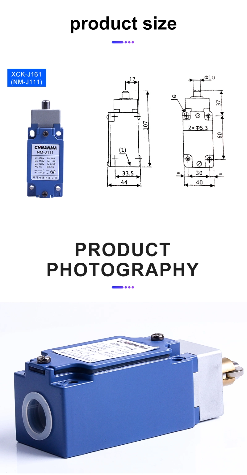 IP66 High Temperature Electric Limit Switch Omron Limit Switch Xck-J Series