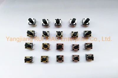 Touch Switch Button Micro Switch Button 4 Feet Straight Plug Vertical Square Black Small Switch Induction Cooker 6*6*8mm